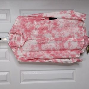 Lucky Brand Pink Tie Dye Button Front Shirt NWT Size Small